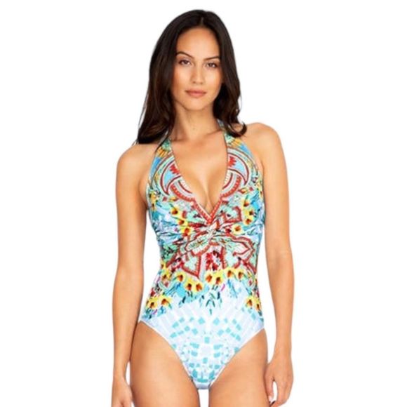 NWT Johnny Was Elena Twist One Piece Swimsuit - Picture 2 of 11